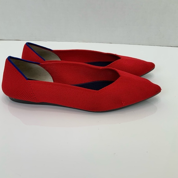 Rothy's Sz 8 The Point Ballet Flats Chili Red - Picture 3 of 11